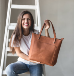 Cowhide Leather Tote Bag