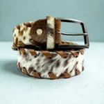 Handmade Hair-On Hide Western Rustic Belt